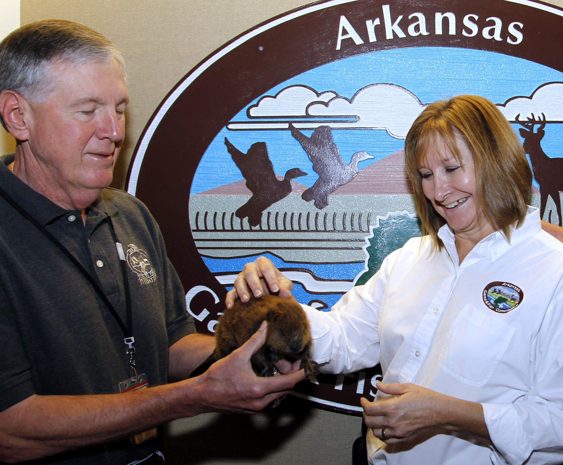 STEVE SMITH WITH BABY BEAVER